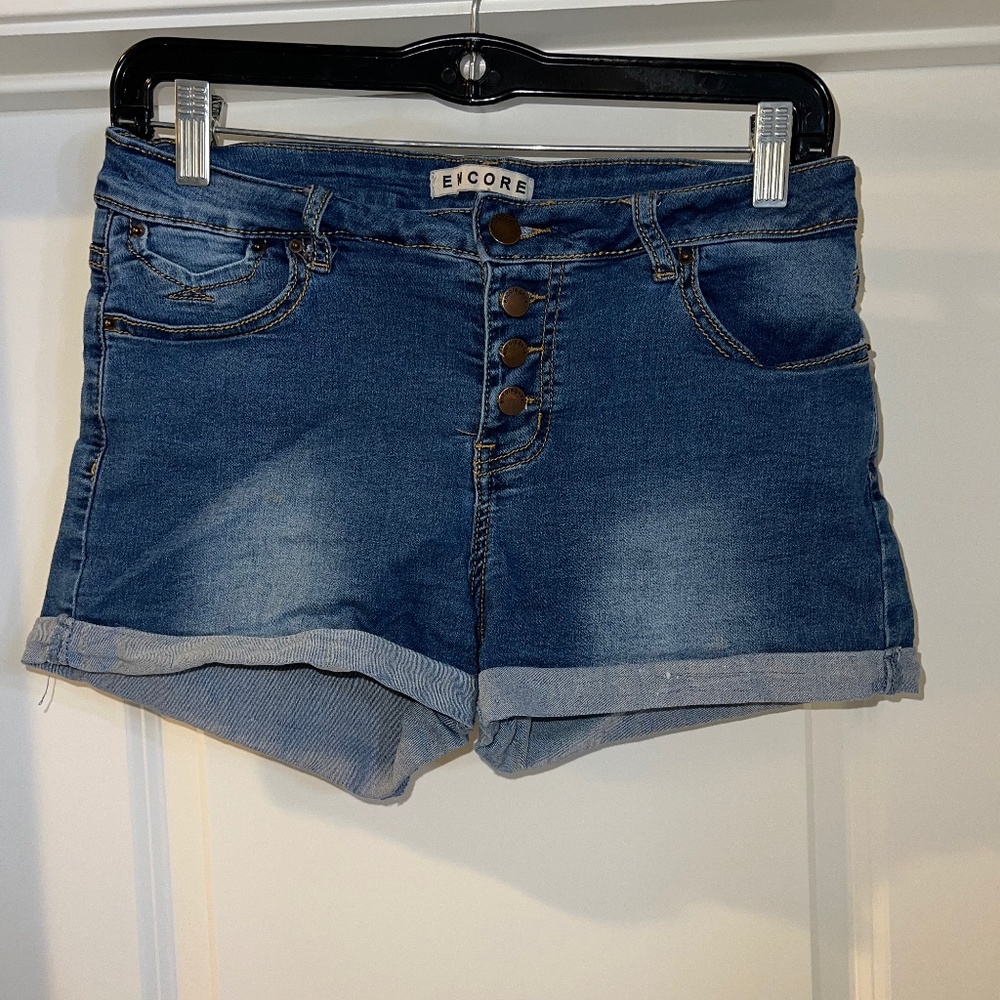 Stretchy jean short short size 9